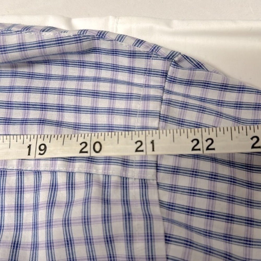 Izod all over stretch‎ big fit mens button down long sleeve shirt 18.5 34/35 - Picture 6 of 8